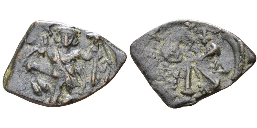 Tiberius III Apsimar (698-705) AE half follis (20 nummi) Constantinople SB  1369